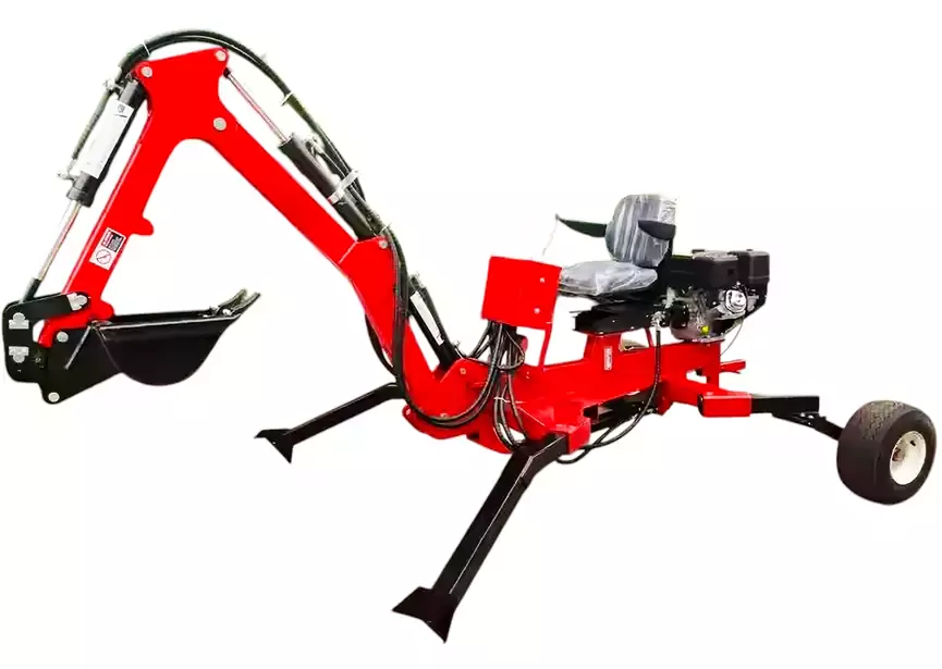 Mini-Pelle tractable avec attelage - Pivotante sur 120° moteur à essence 15 ch MW Tools - Image 2