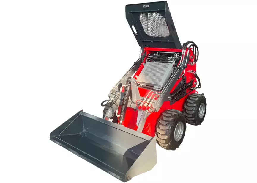 Mini chargeur sur roues moteur essence 23ch - 16 kW - 1000 kg - Capacité de levage 300 kg - Avec godet MW Tools - Image 2