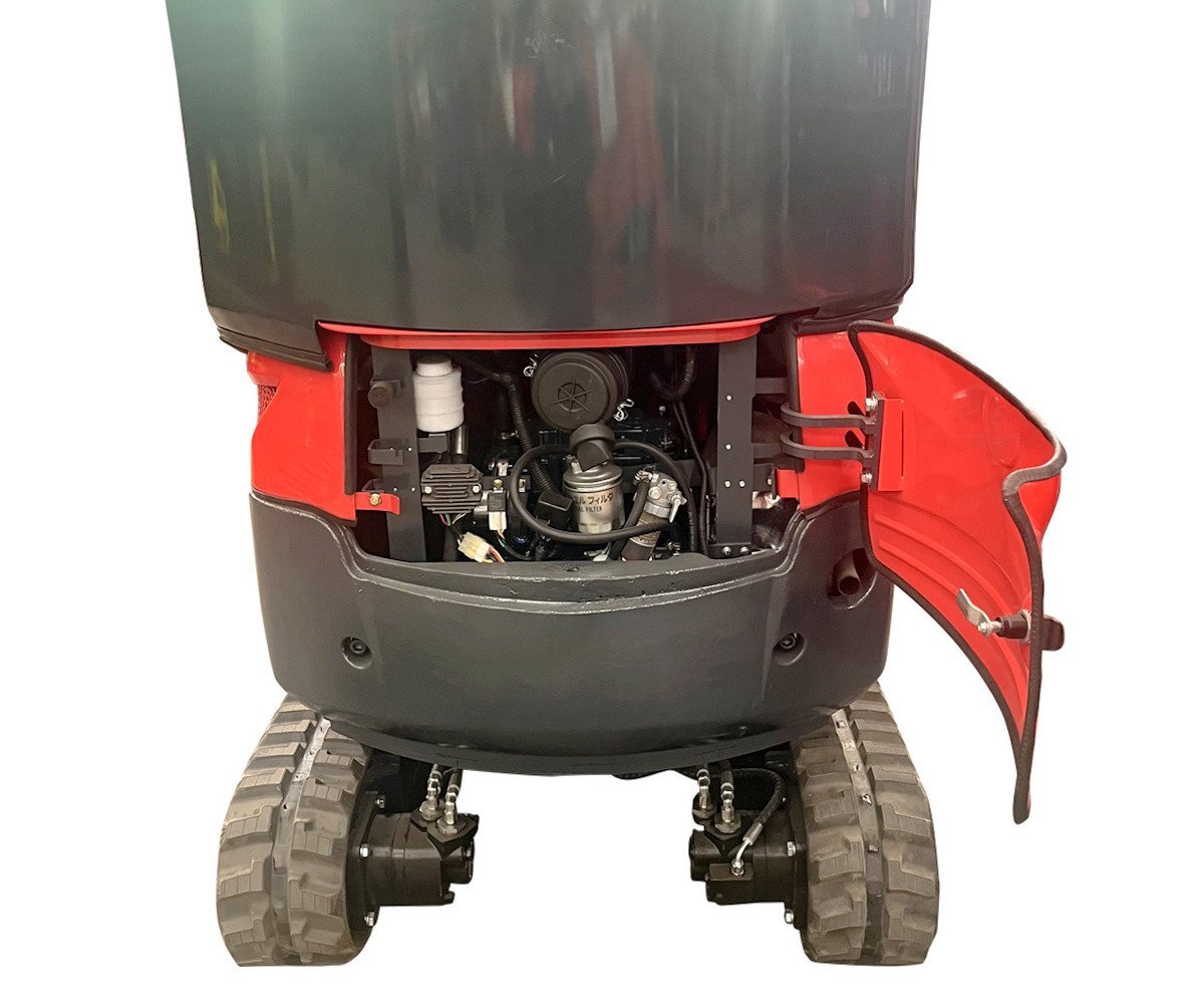 Mini-pelle 1,8 tonnes avec cabine moteur Kubota 10,2 kW 3 cylindres avec bras pivotant et train de chenilles extensible MW Tools - Image 2