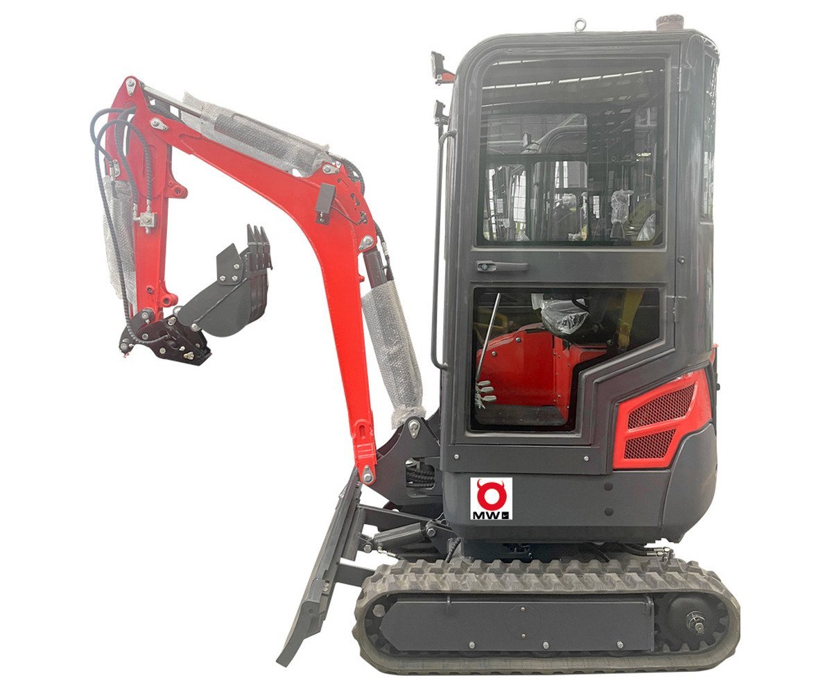 Mini-pelle 1,8 tonnes avec cabine moteur Kubota 10,2 kW 3 cylindres avec bras pivotant et train de chenilles extensible MW Tools - Image 8