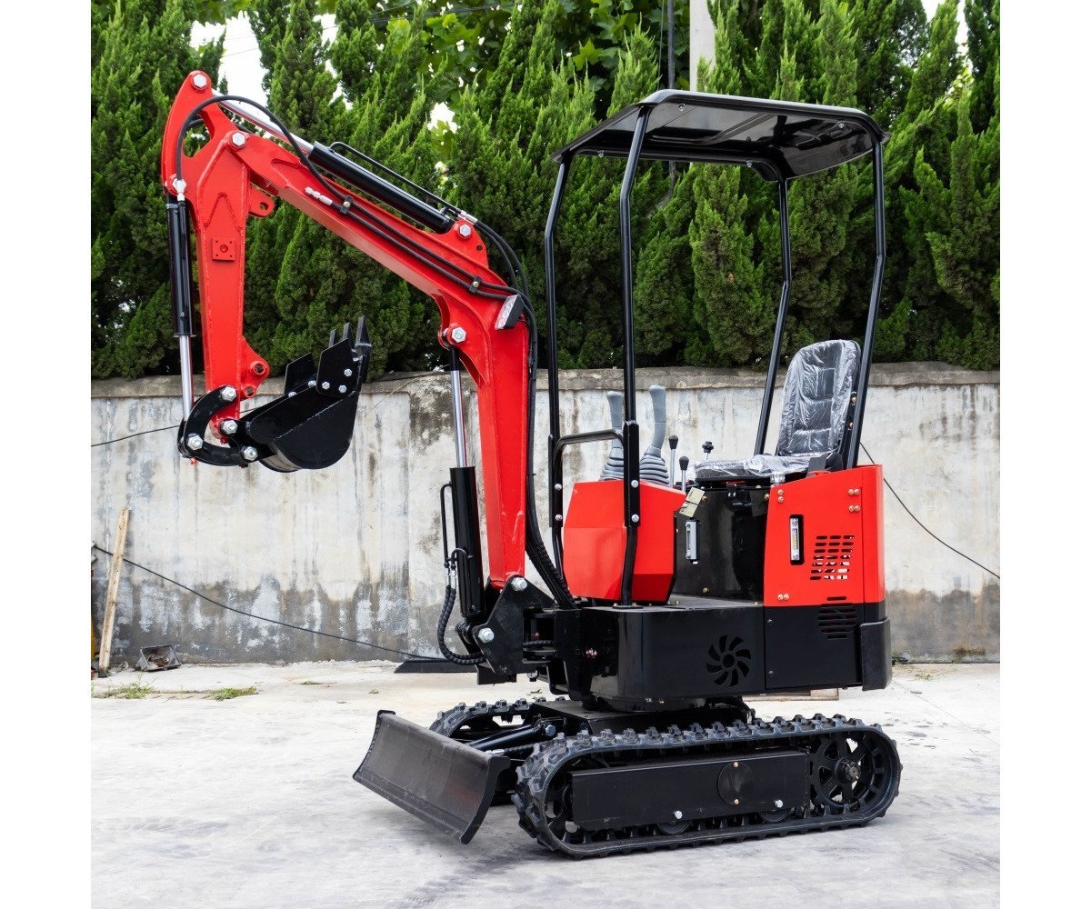 Mini-pelle 1 tonne moteur Koop 7 kW 1 cylindre avec bras pivotant et train de chenilles extensible MW Tools - Image 2