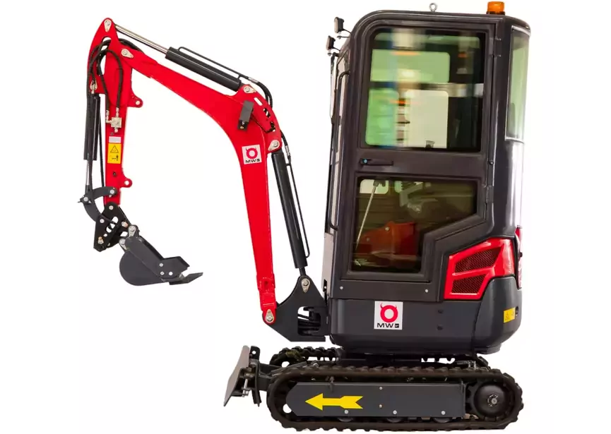 Mini-pelle 1,8 tonnes avec cabine moteur Kubota 10,2 kW 3 cylindres avec bras pivotant et train de chenilles extensible MW Tools - Image 11
