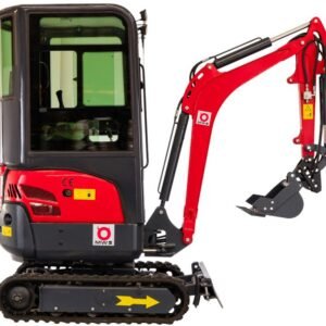 Mini-pelle 1,8 tonnes avec cabine moteur Kubota 10,2 kW 3 cylindres avec bras pivotant et train de chenilles extensible MW Tools