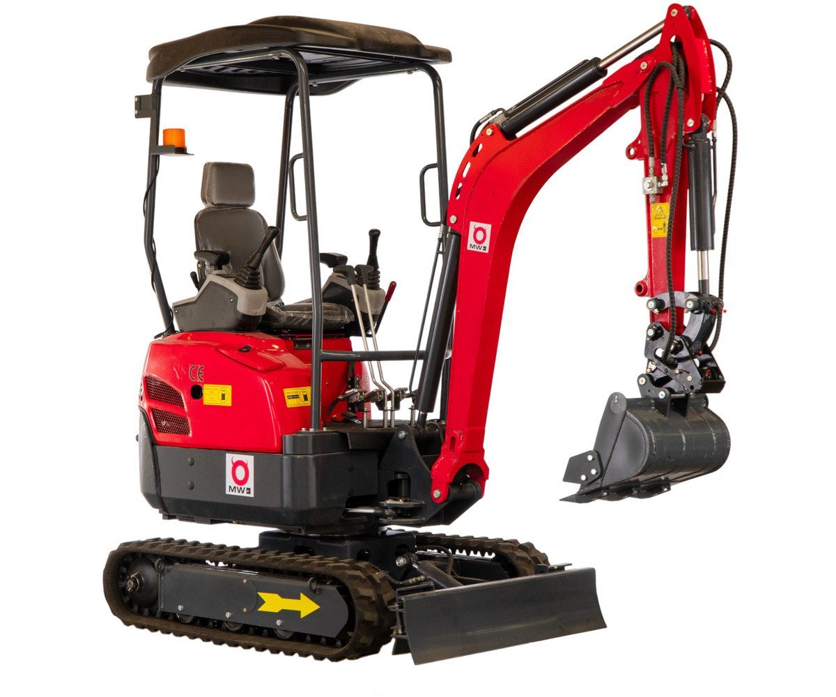 Mini-pelle 1,8 tonnes moteur Kubota 10,2 kW 3 cylindres avec bras pivotant et train de chenilles extensible MW Tools - Image 9