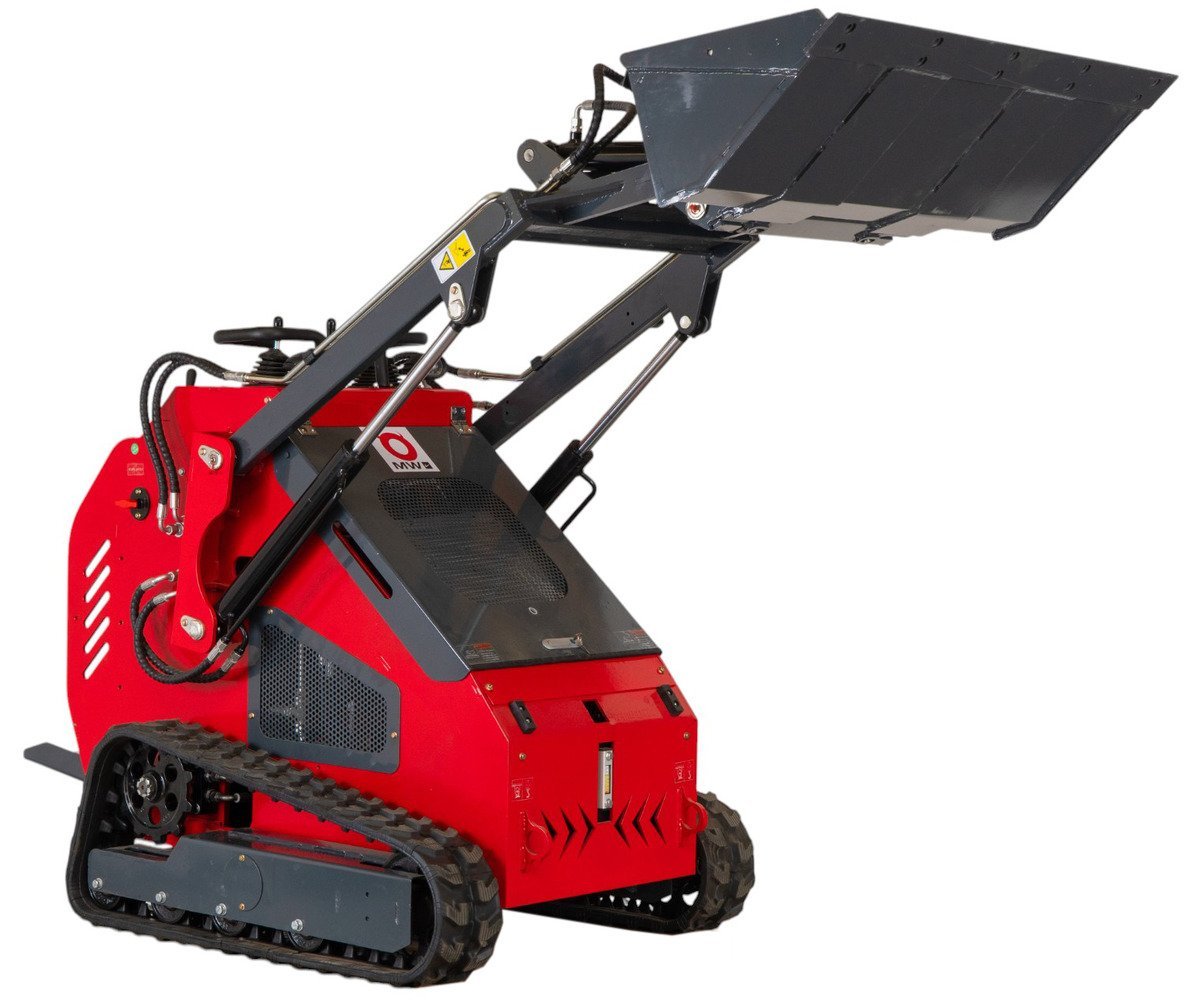 Mini chargeur sur chenilles pompe hydraulique triple - Moteur essence 23ch - 16 kW - 1150 kg - Capacité de levage 380 kg - Avec godet MW Tools