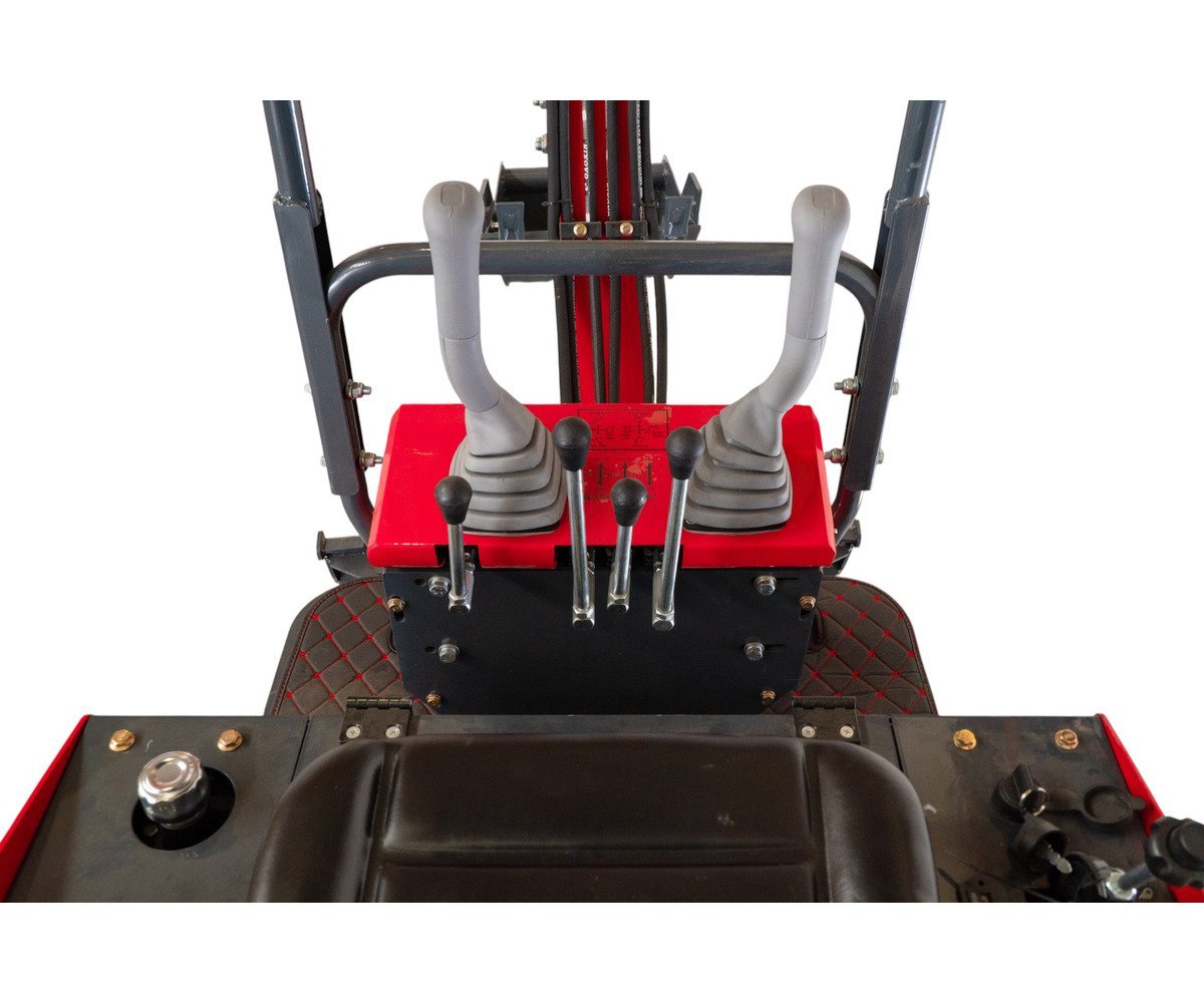 Mini-pelle 1 tonne moteur Koop 7 kW 1 cylindre avec bras pivotant et train de chenilles extensible MW Tools - Image 4