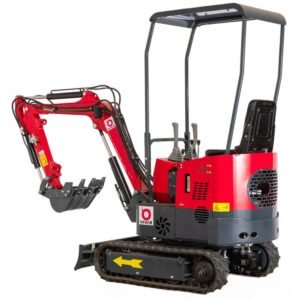Mini-pelle 1 tonne moteur Koop 7 kW 1 cylindre avec bras pivotant et train de chenilles extensible MW Tools