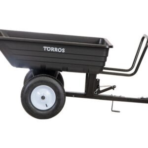 Remorque simple essieu 225 kg benne en plastique PE basculante 1016 x 838 x 270 mm Torros