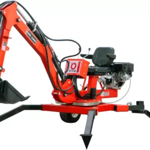 Mini-pelle tractable avec attelage - Rotation 360° moteur essence 15 ch MW Tools