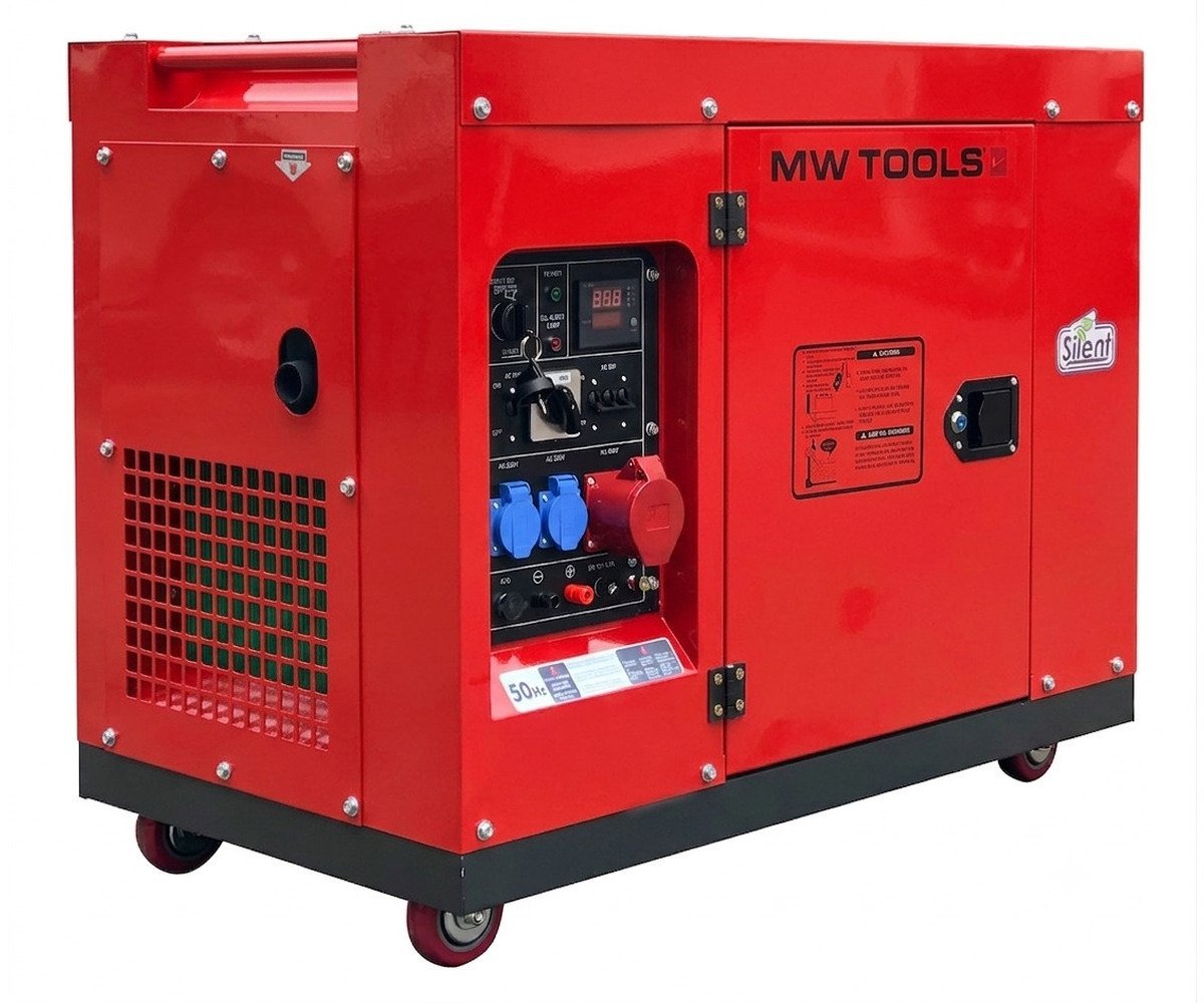 Groupe électrogène insonorisé diesel 6 kW 230V + 7,5kW 400V MW Tools - Image 4