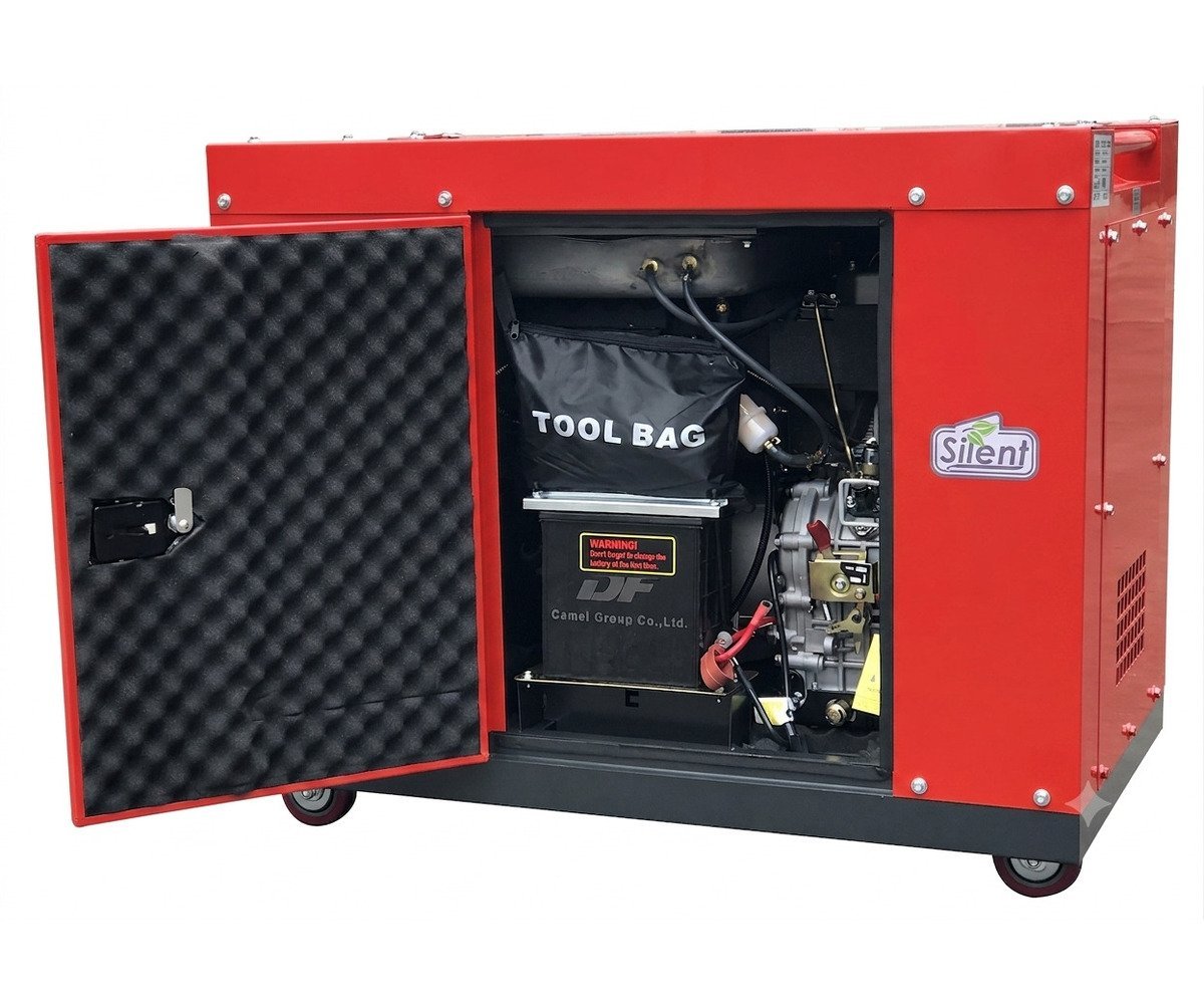 Groupe électrogène insonorisé diesel 6 kW 230V + 7,5kW 400V MW Tools - Image 5