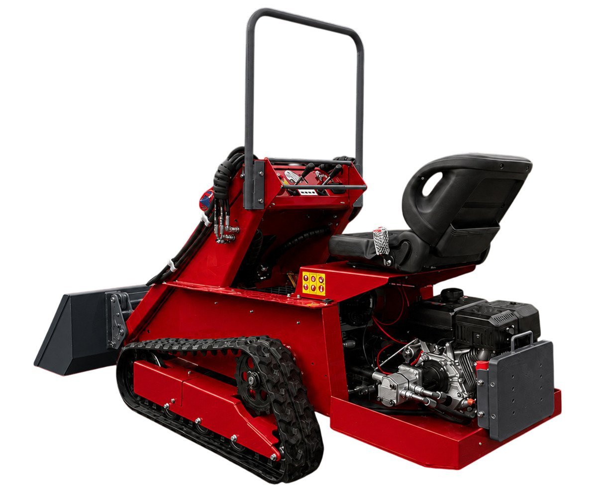 Mini chargeuse compacte sur chenilles 879 kg - Moteur essence 15 CV - Transmission hydrostatique - Capacité de levage 300 kg - Avec siège MW Tools - Image 6