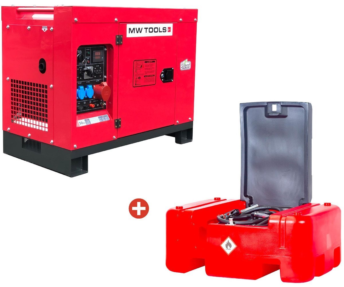 Groupe électrogène diesel 10kW + station de ravitaillement 210L MW Tools