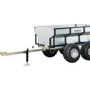 Remorque double essieu 4 roues 1000kg benne galvanisée basculante 1770x1070x580 mm