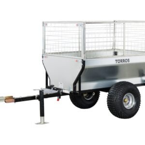Remorque simple essieu 2 roues 550kg benne galvanisée 1500x960x465 mm Torros