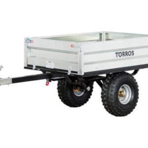 Remorque simple essieu 350kg benne galvanisée basculante 1200x850x300 mm Torros