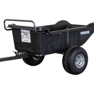 Remorque simple essieu 550kg benne en plastique PE basculante 1600x826x475 mm Torros