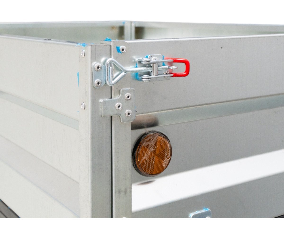 Remorque simple essieu 350kg benne galvanisée basculante 1200x850x300 mm Torros - Image 7