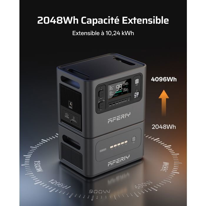 Station électrique portable - AFERIY - P280 - 4096Wh - 2800W - Batterie LiFePO4 extensible - Image 3