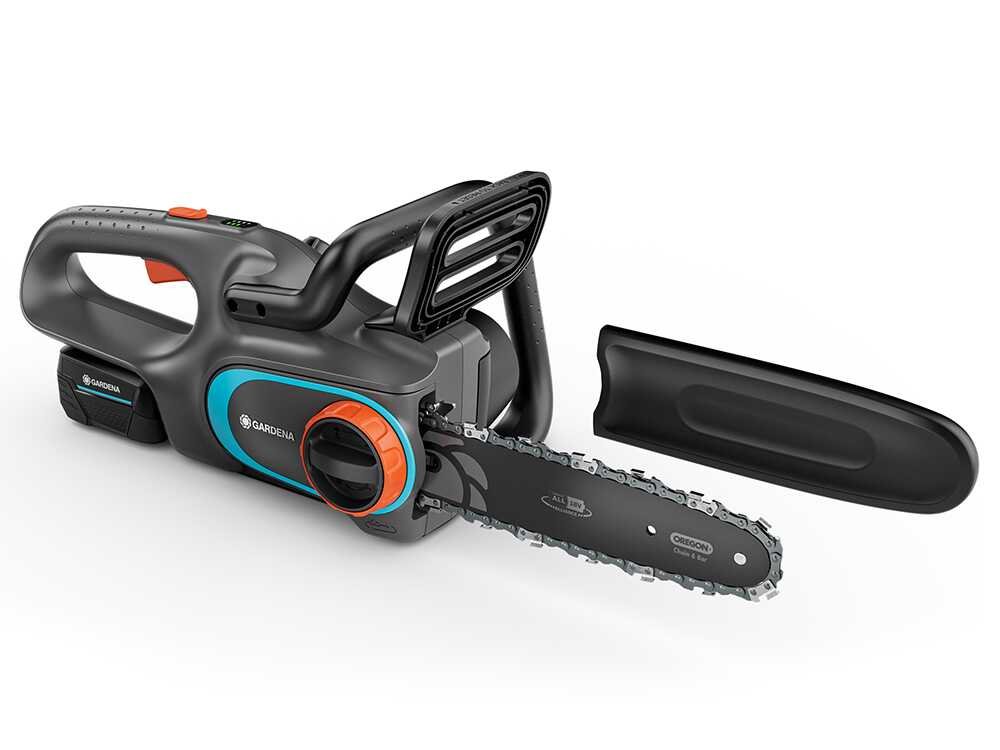 Gardena PowerSaw 250/18V - Tronçonneuse à batterie 18 V 4 Ah - Guide de 25 cm